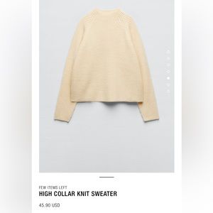 Zara mock neck sweater